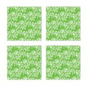 Leafy Trees in Lime Green and White