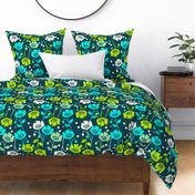 Poppy Dots_Blue Green