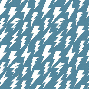 lightning bolt blue linen