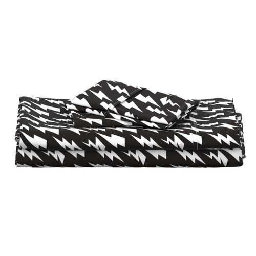 lightning bolt black linen