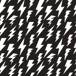 lightning bolt black linen