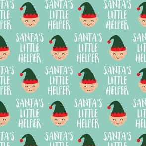 (small scale) Santa's Little Helper with cute elf - Mint - LAD19BS