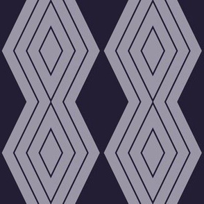 JP16 -  Medium - Harlequiin Pinstripe Diamond Chains in Two Tone Puce aka Brownish Purple
