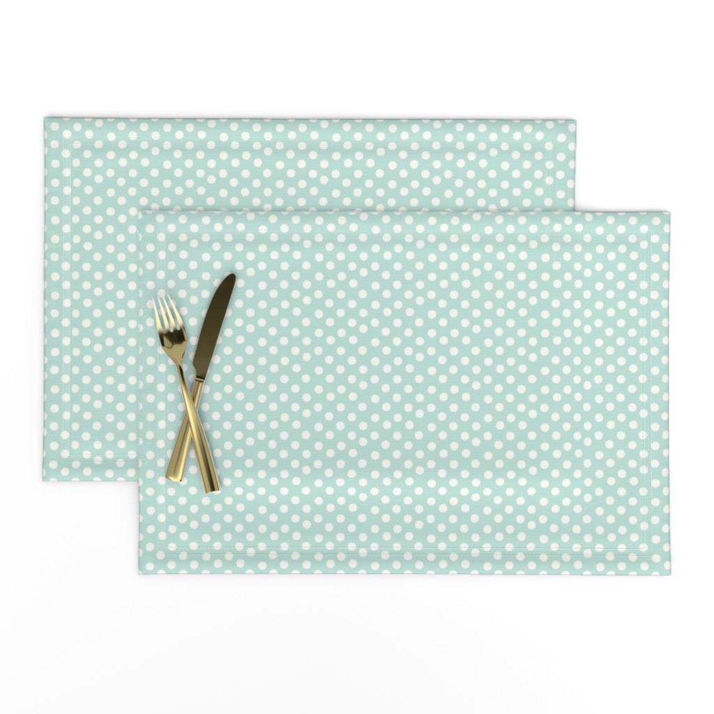 Pretty Polka Dots in Mint