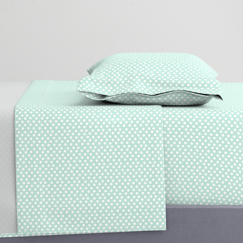 Pretty Polka Dots in Mint