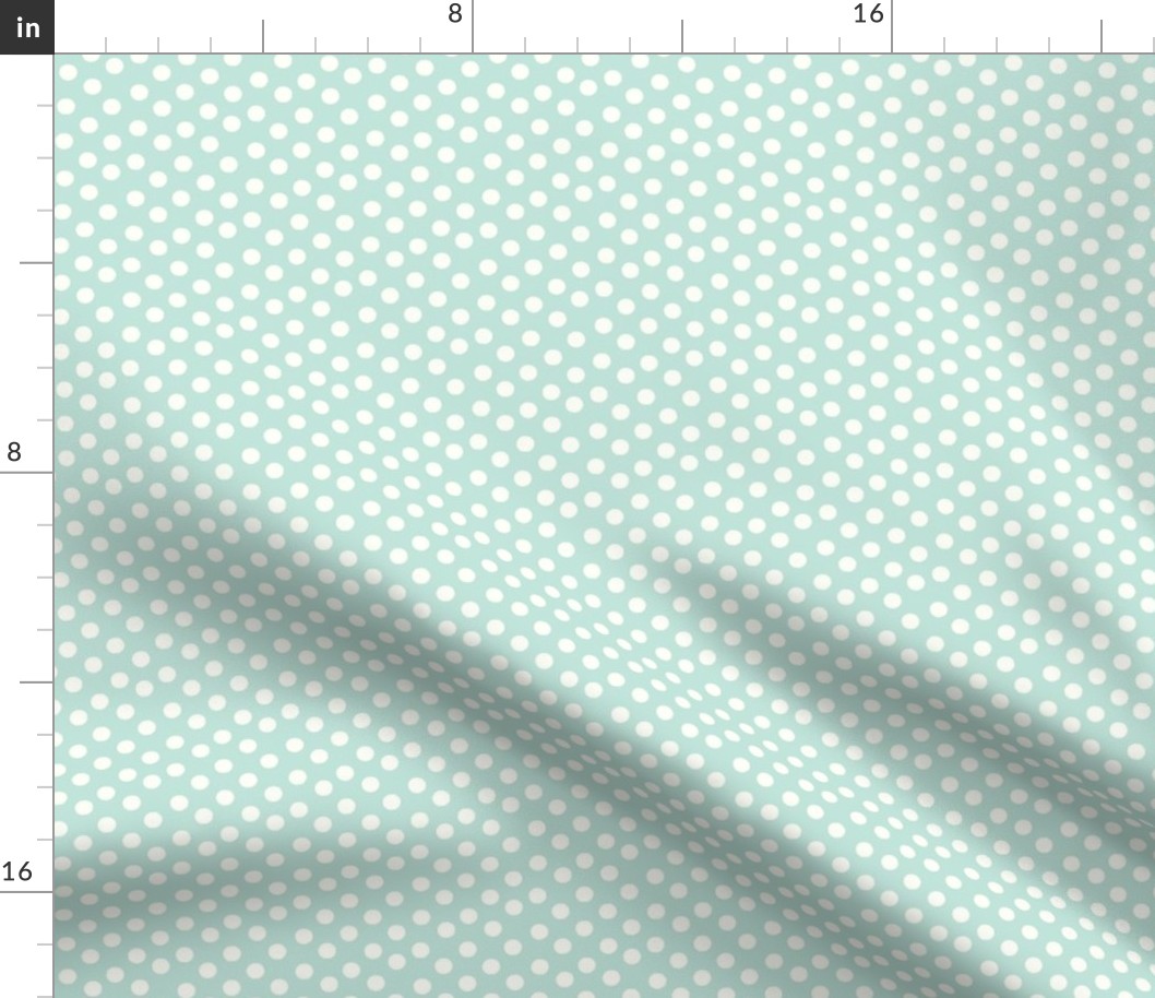 Pretty Polka Dots in Mint