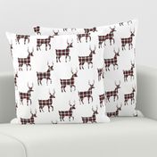 Tartan Buck Deer | Red Black White |Christmas |Renee Davis