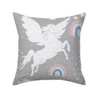 Pegasus Rainbow - Grey Linen