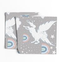 Pegasus Rainbow - Grey Linen