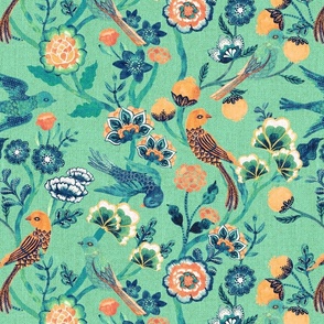 Indian Chintz {Aqua}