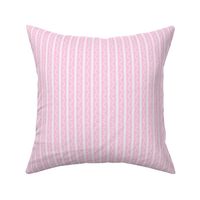 Vines and Soft Narrow Stripes on Light Bubblegum Pink