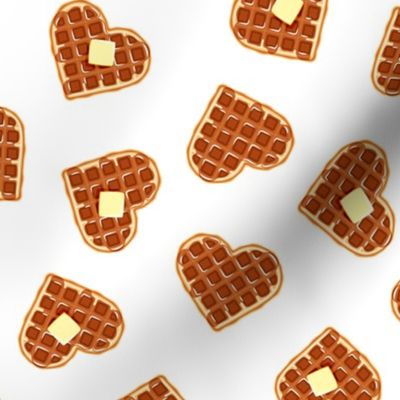 heart shaped waffles - go - valentines food - LAD19