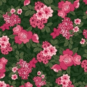 Chintz in pink and green