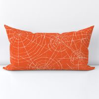 spiderwebs on orange