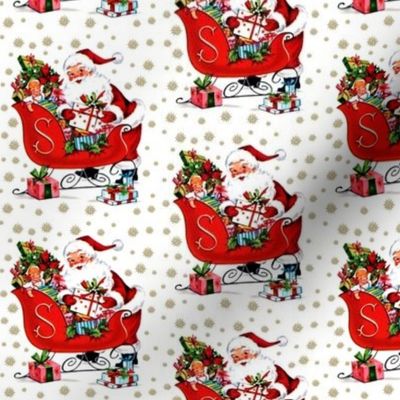 custom 3 inches santa claus sleigh snowflakes