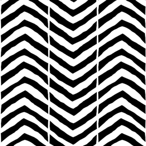 Jumbo Chevron black and white