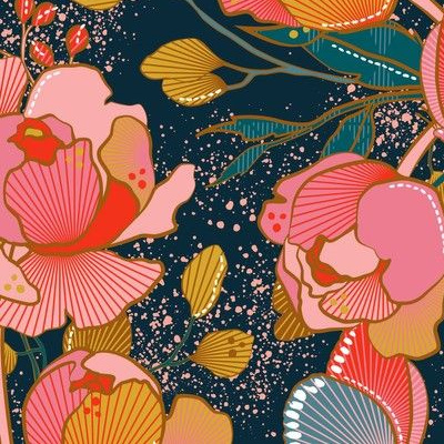 Chintz Fabric, Wallpaper and Home Decor | Spoonflower