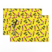 Hot stuff - hot sauce bottle - yellow - LAD19