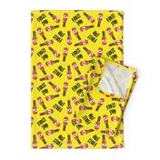 Hot stuff - hot sauce bottle - yellow - LAD19