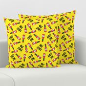 Hot stuff - hot sauce bottle - yellow - LAD19