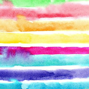 Rainbow watercolor stripes
