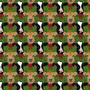 Christmas cows repeat 4x4