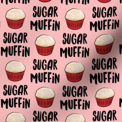 Sugar Muffin - Valentines - black on pink - LAD19