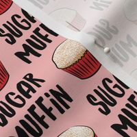 Sugar Muffin - Valentines - black on pink - LAD19