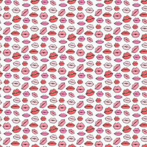 Lips Kiss Valentine Lipstick Love Red Pink Very Tiny Small 
