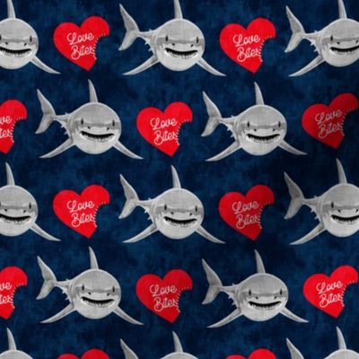 Love Bites - Shark Valentines - Blue and Red - LAD19