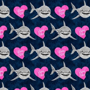 Love Bites - Shark Valentines - Blue and Pink - LAD19