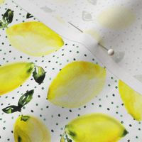 So lemony summer • watercolor citruses with lots of dots