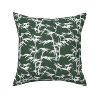 White Bamboo Bushes on green background