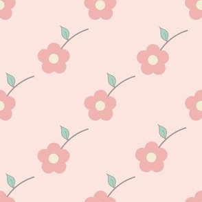 Simple pink floral pattern