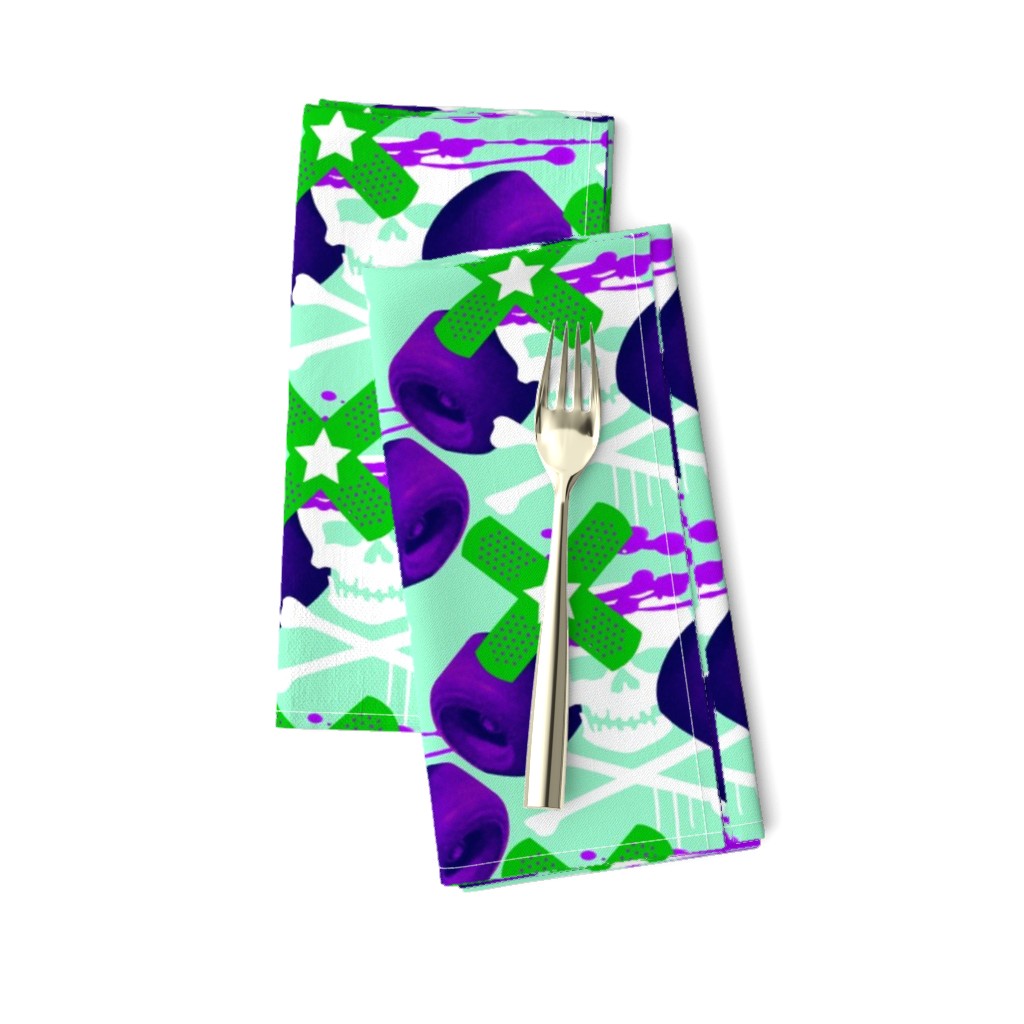 roller derby fabric purple/green