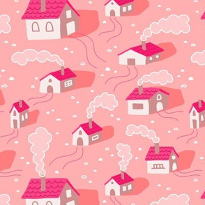 Cozy Houses Pink