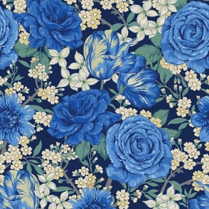 British Chintz Floral Blue