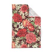 British Chintz Floral Red