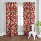 British Chintz Floral Red