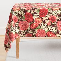 British Chintz Floral Red