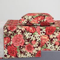 British Chintz Floral Red