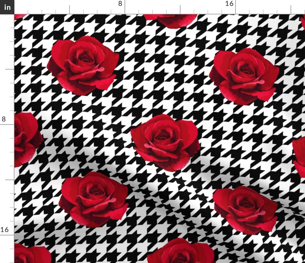 Houndstooth & Roses