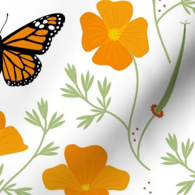 Lift California Poppies & Monarchs