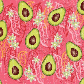 In Praise Of Avocados-Distressed Coral