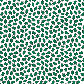 Green holly leaf pattern