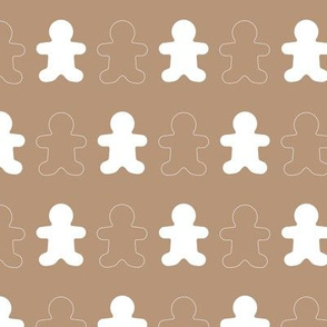 Gingerbread man silhouette pattern