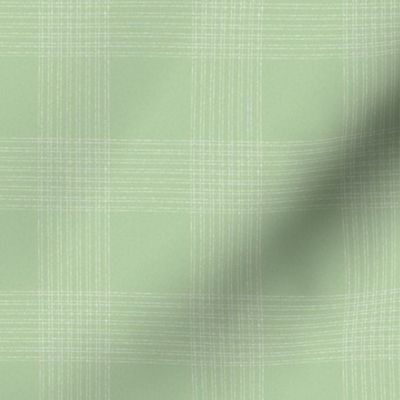 Crossover Plaid Dark small: Mossy Green & Cream Linear Plaid