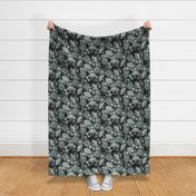 O-CHINTZ FULL OF JELLIES - VINTAGE UNDER WATER GREY BLUE