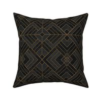 Lennox Vintage Deco Geo - Black & Copper