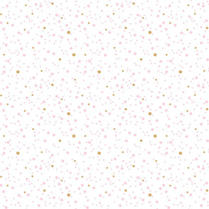 Dots on White | Pink Fawn Tan Polk-a-dots| Renee Davis